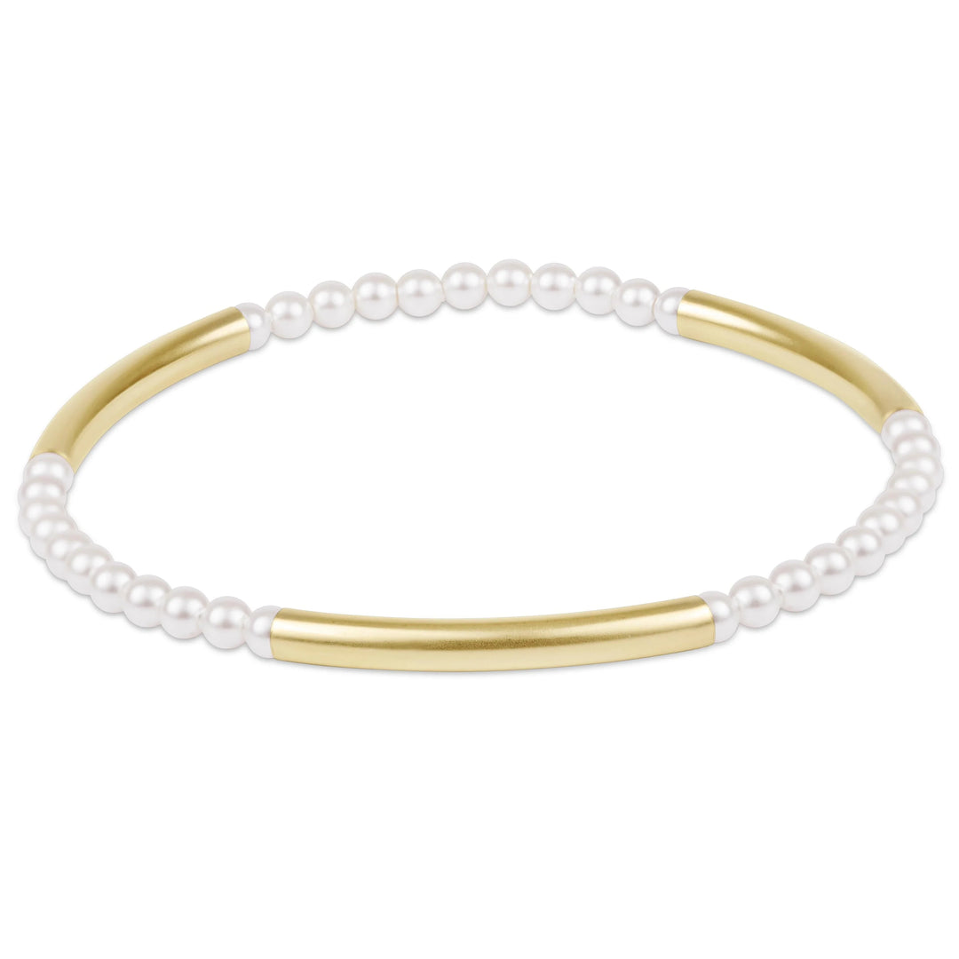 Bliss Bar Pattern Pearl 3mm Bracelet Womens Bracelet ENewton 