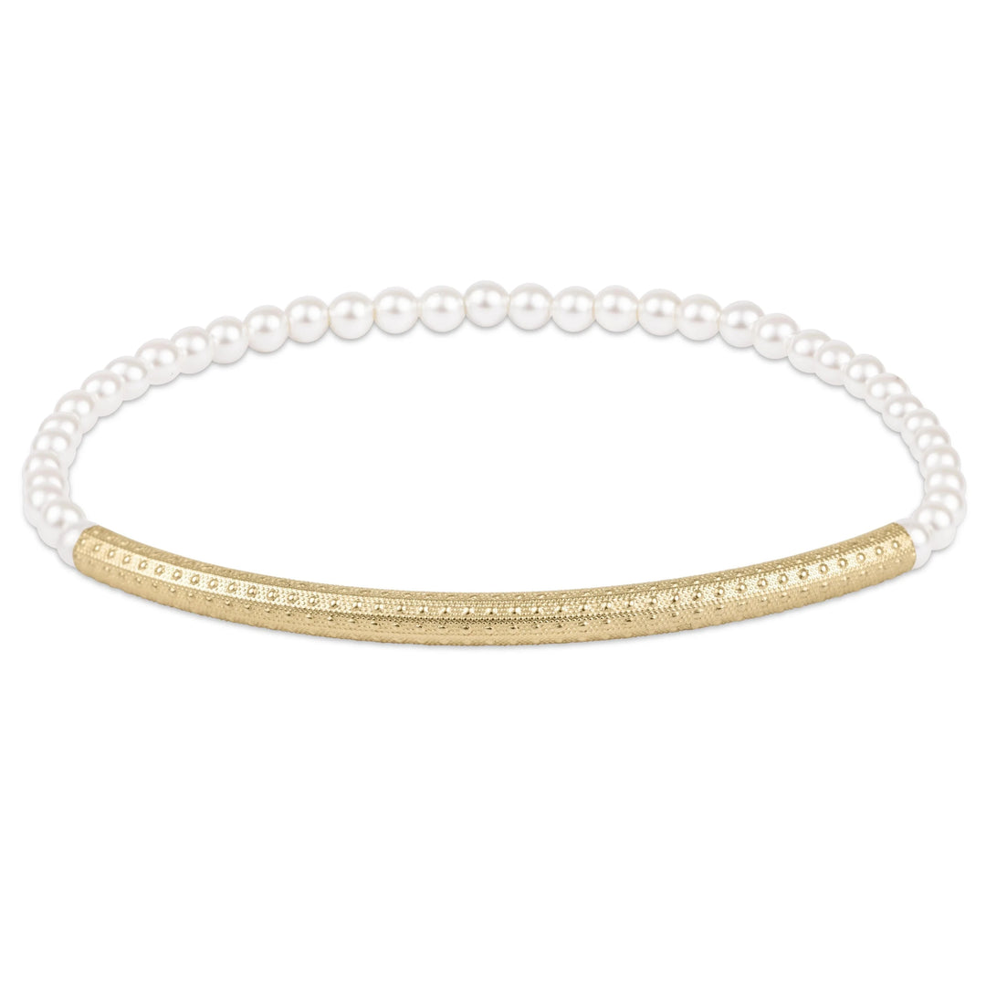 Bliss Bar Textured Pearl 3mm Bracelet Womens Bracelet ENewton 