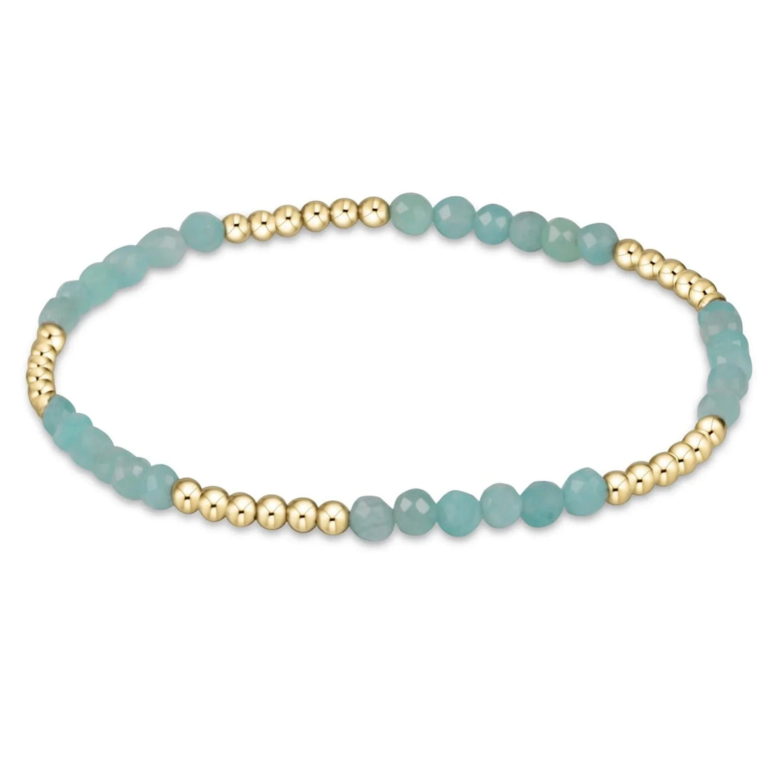 Blissful Pattern 2.5mm Bead Bracelet - Gemstones Womens Bracelet ENewton Amazonite 