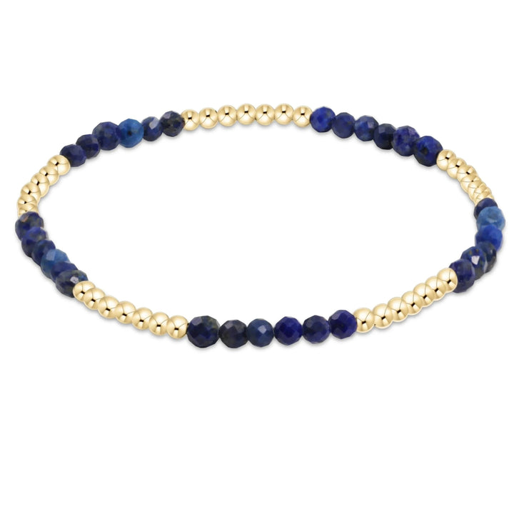 Blissful Pattern 2.5mm Bead Bracelet - Gemstones Womens Bracelet ENewton Lapis 