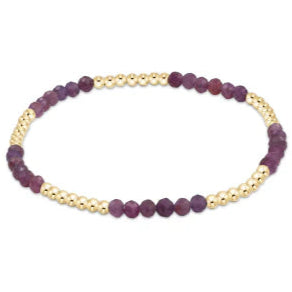 Blissful Pattern 2.5mm Bead Bracelet - Gemstones Womens Bracelet ENewton Ruby 