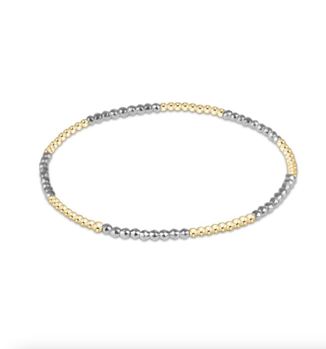 Blissful Pattern 2mm Bead Bracelets Womens Bracelet ENewton Bright Silver Faceted Hematite 