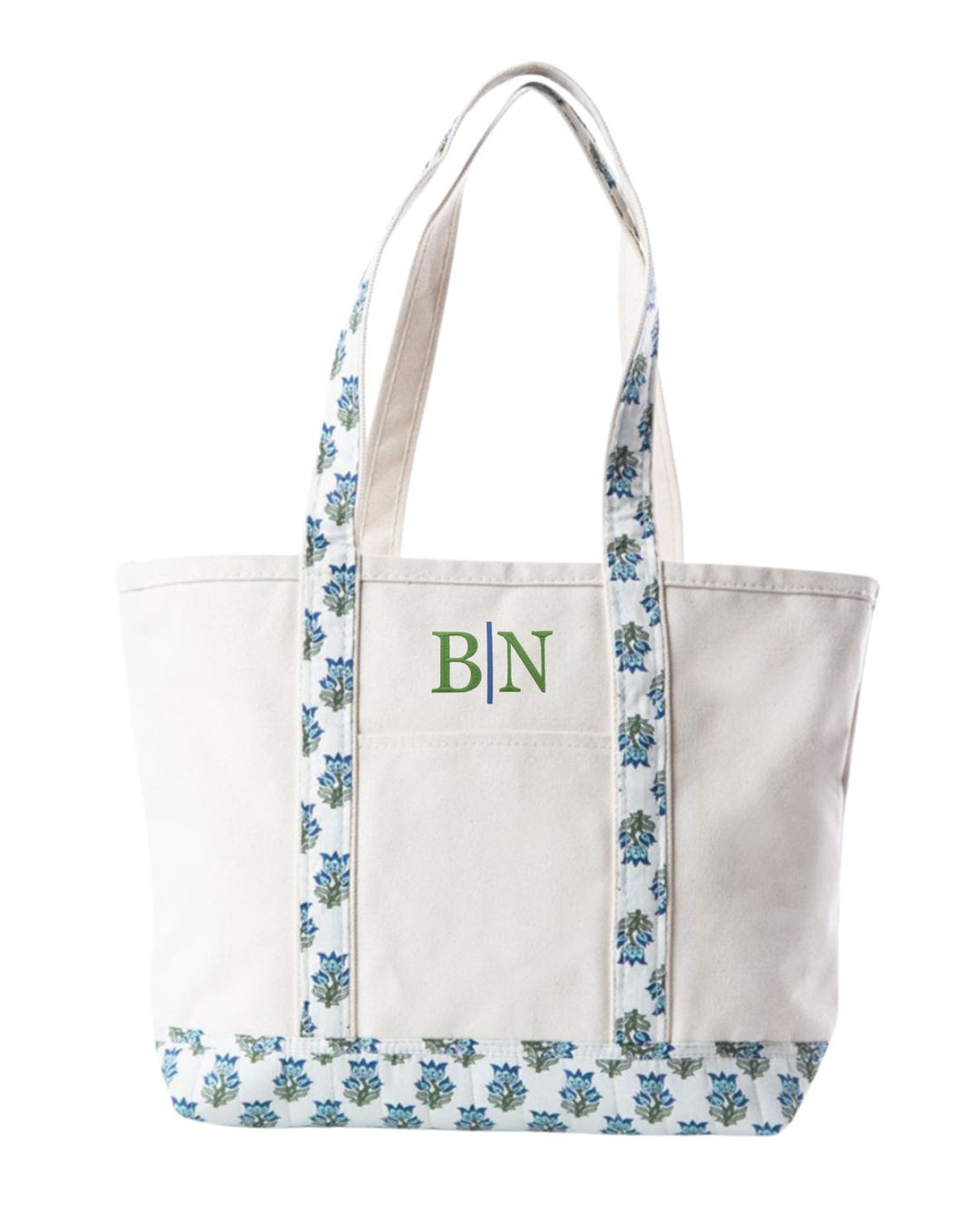 Block Print Classic Tote - Aqua Tote CB Station Medium 