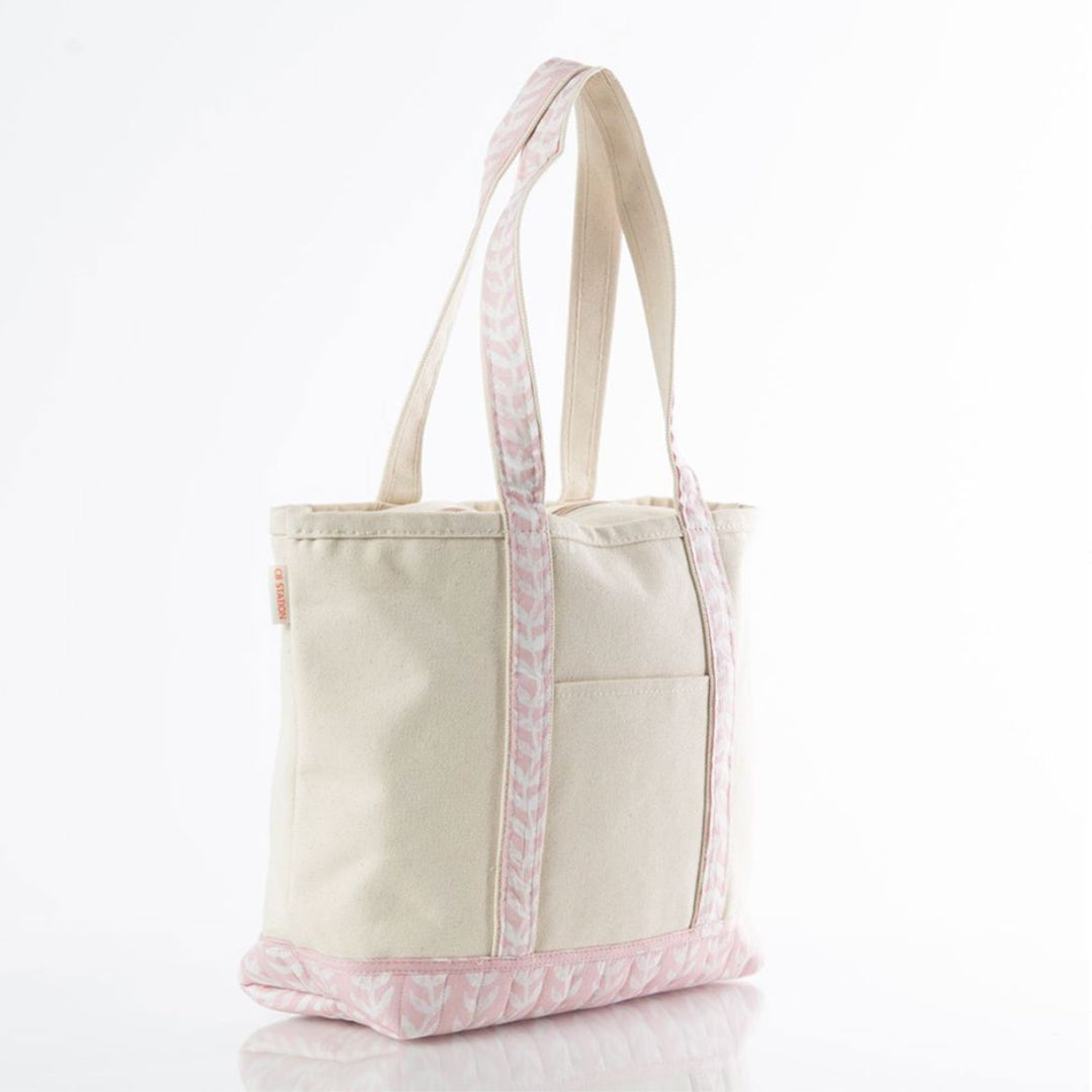 Block Print Classic Tote - Powder Pink Tote CB Station 