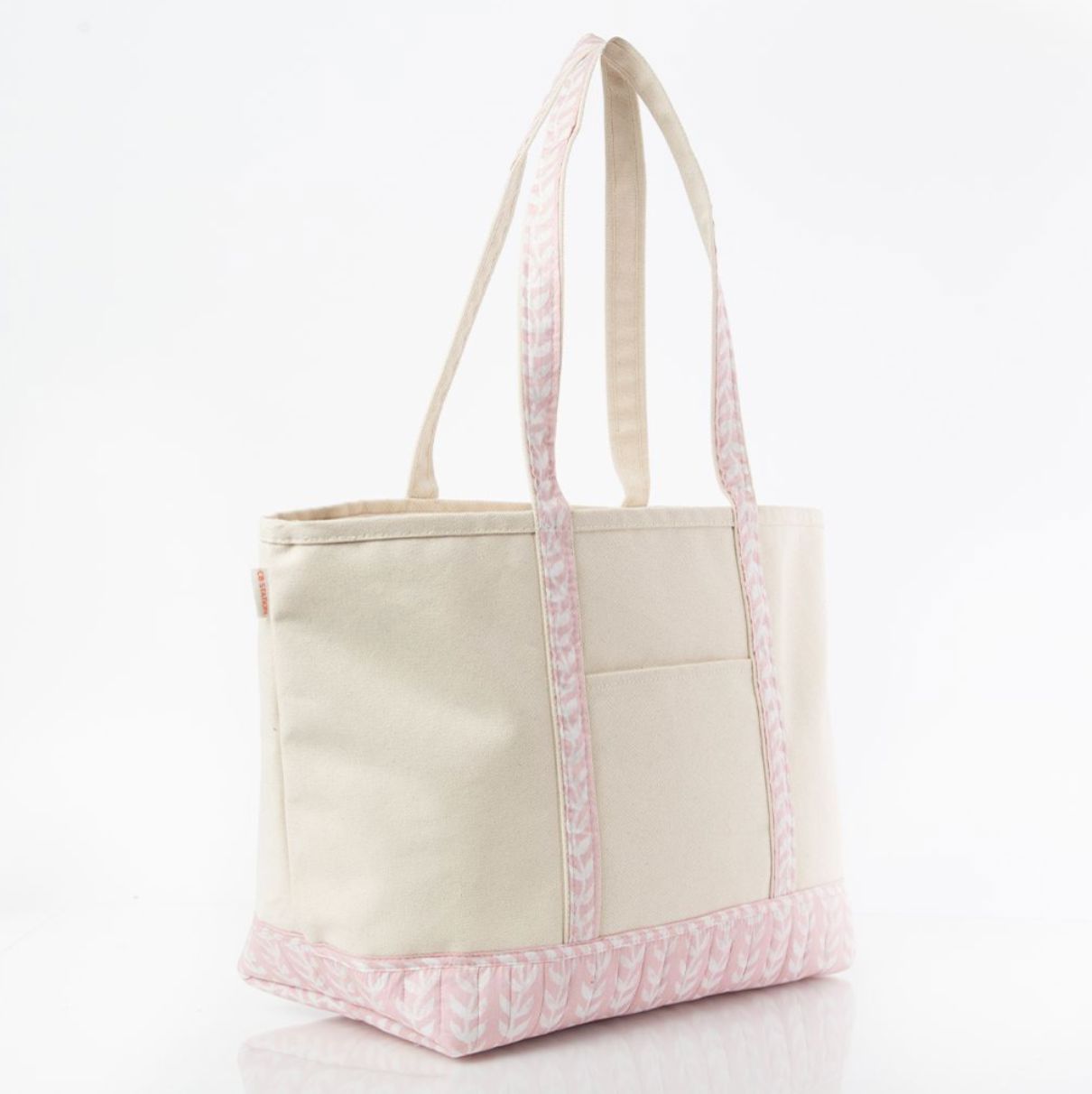 Block Print Classic Tote - Powder Pink – The Horseshoe Crab
