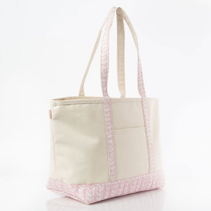 Block Print Classic Tote - Powder Pink Tote CB Station 