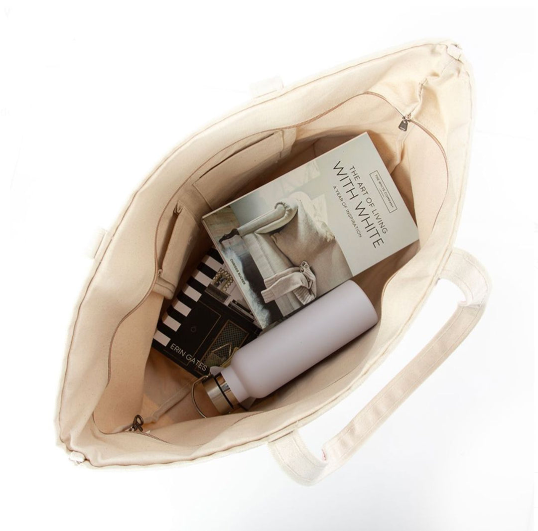 Block Print Classic Tote - Powder Pink Tote CB Station 