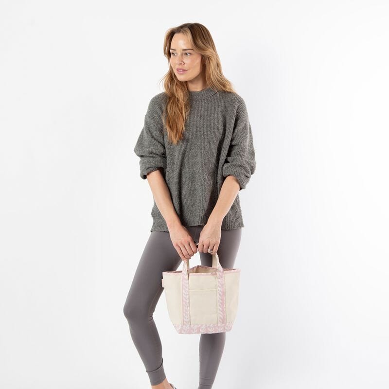 Block Print Classic Tote - Powder Pink Tote CB Station 