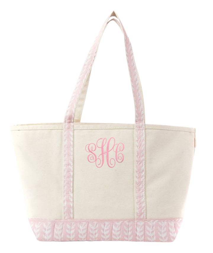 Block Print Classic Tote - Powder Pink Tote CB Station Large 
