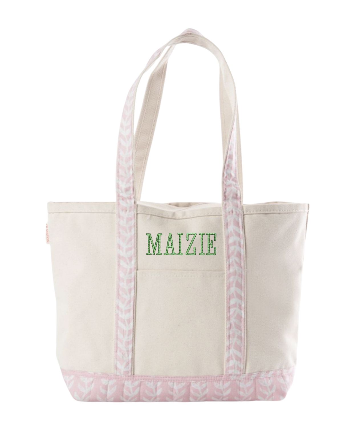 Block Print Classic Tote - Powder Pink – The Horseshoe Crab