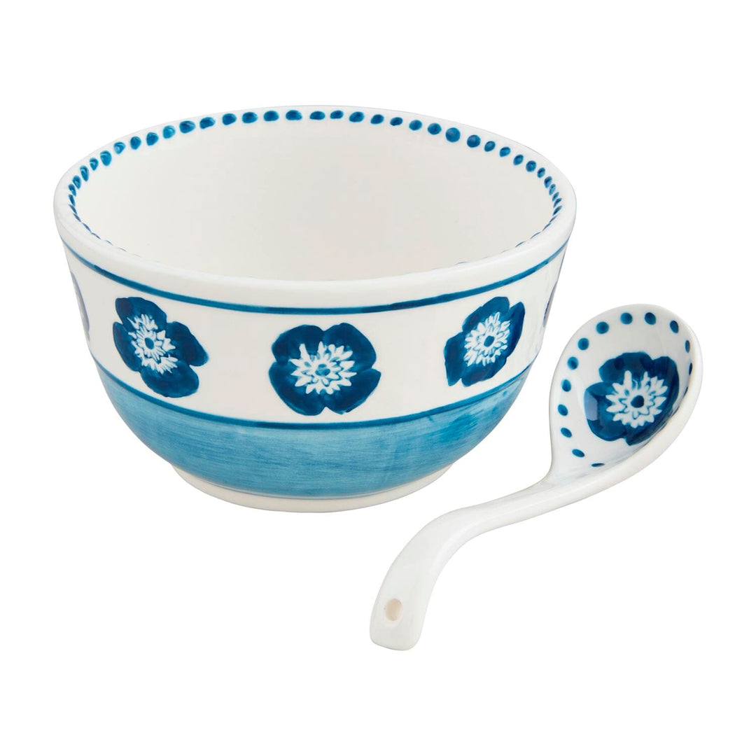 Block Print Salsa Bowl Set Decorative Bowl MudPie 