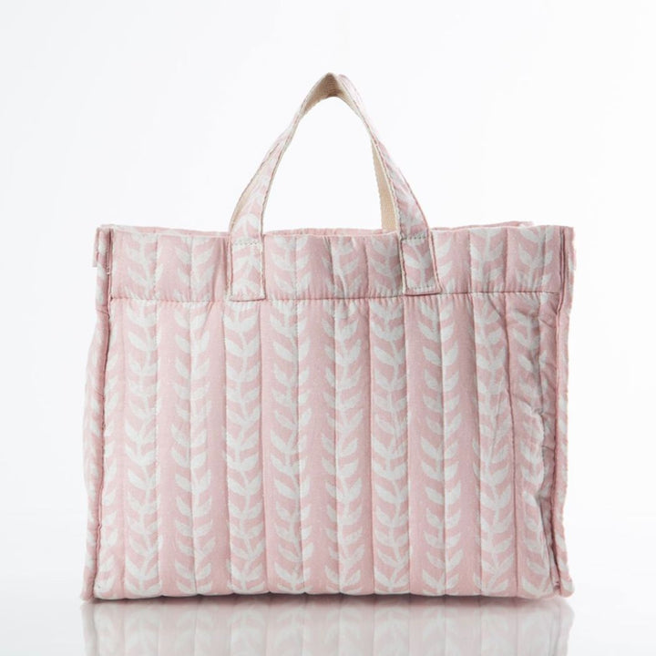 Block Print Tote - Powder Pink Tote CB Station 