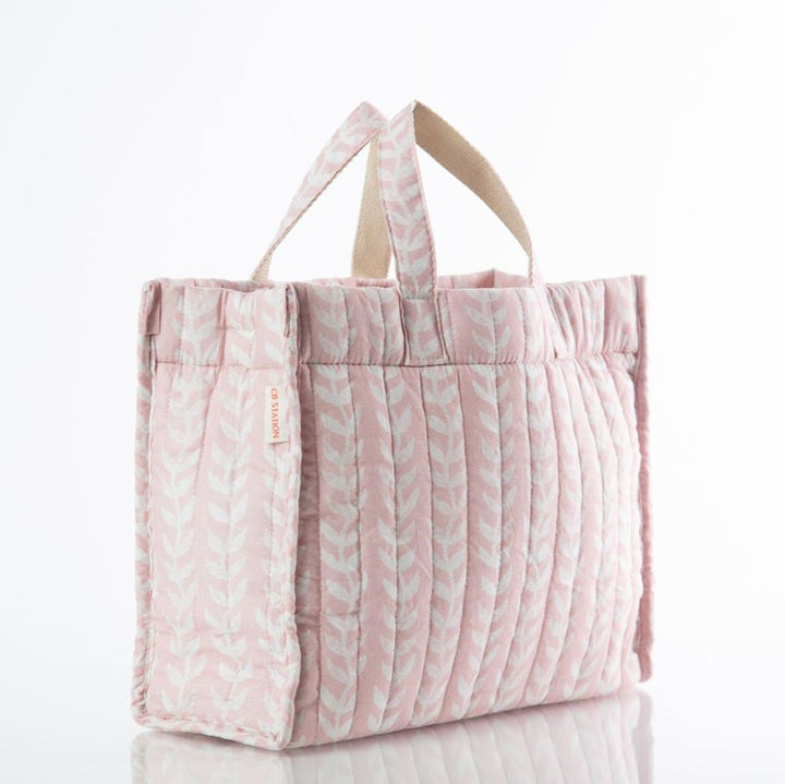 Block Print Tote - Powder Pink Tote CB Station 