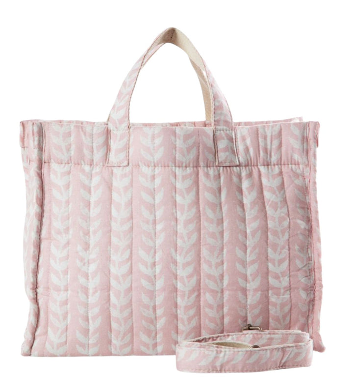 Block Print Tote - Powder Pink Tote CB Station 