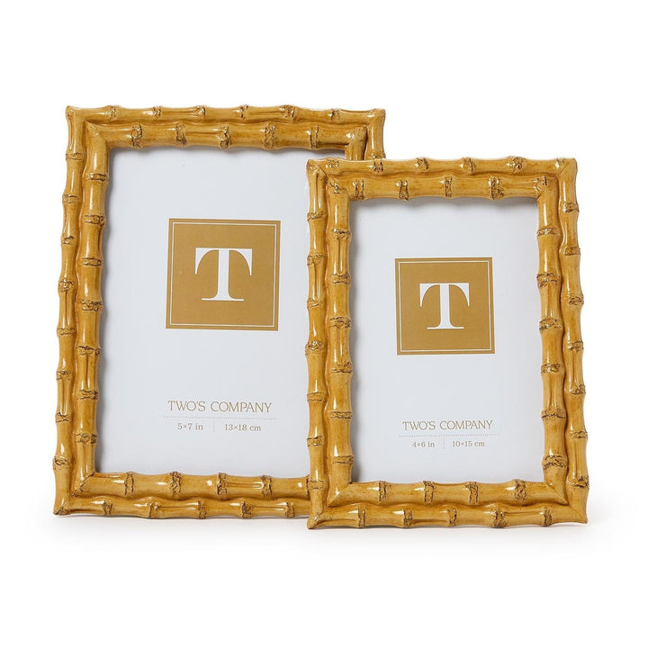Blonde Faux Bamboo Photo Frames Picture Frames Two's Company 