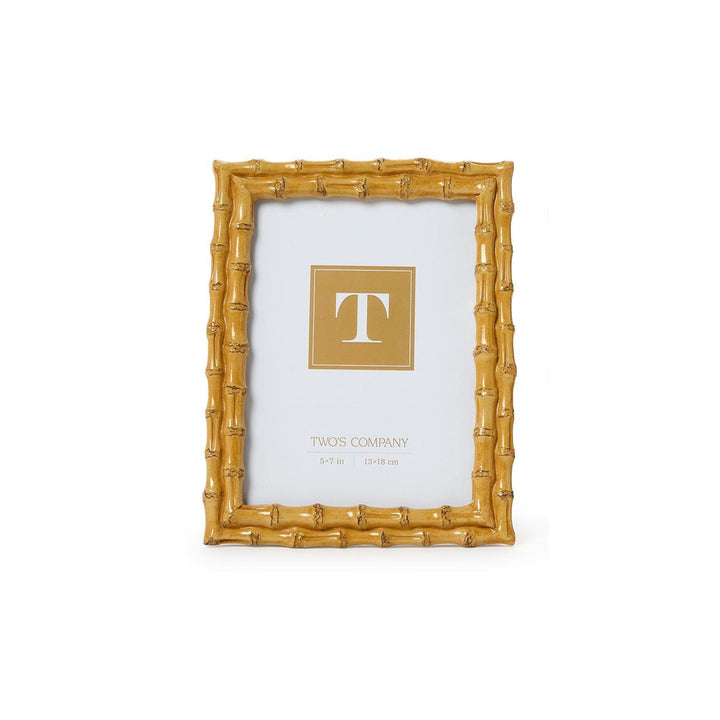Blonde Faux Bamboo Photo Frames Picture Frames Two's Company 5x7 