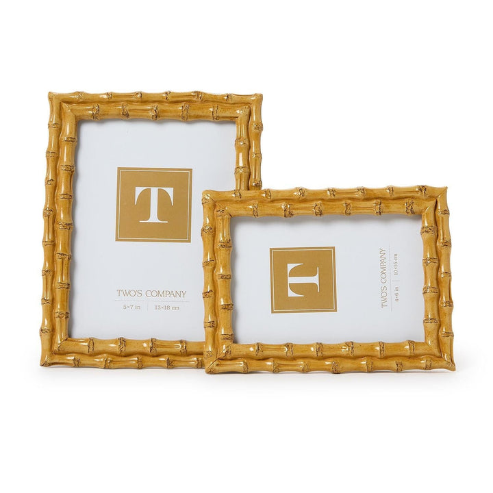 Blonde Faux Bamboo Photo Frames Picture Frames Two's Company 