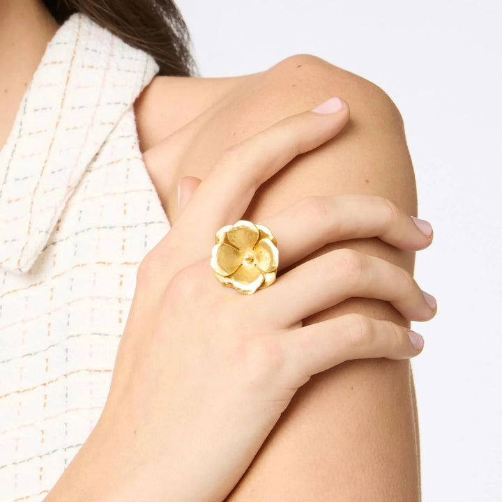 Bloom Statement Ring - Gold Womens Ring Julie Vos 
