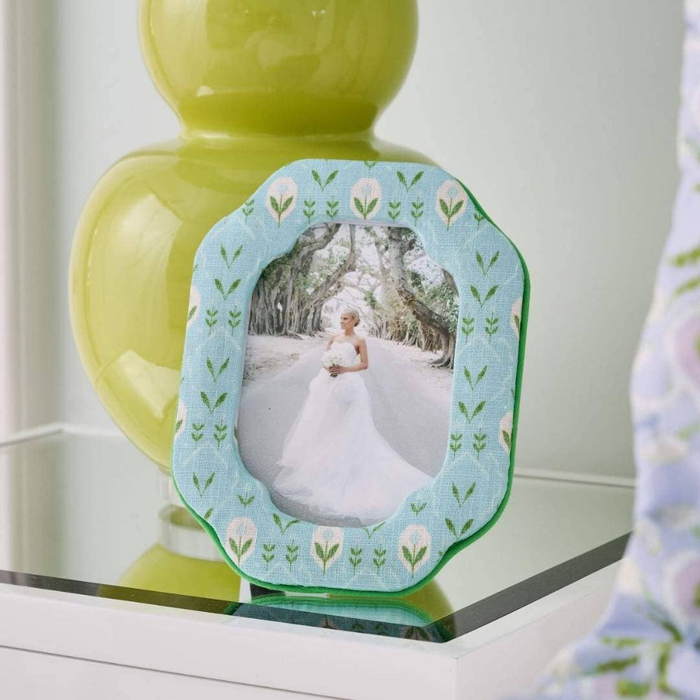 Blooms in Blue Fabric Frame Picture Frames Laura Park Design 