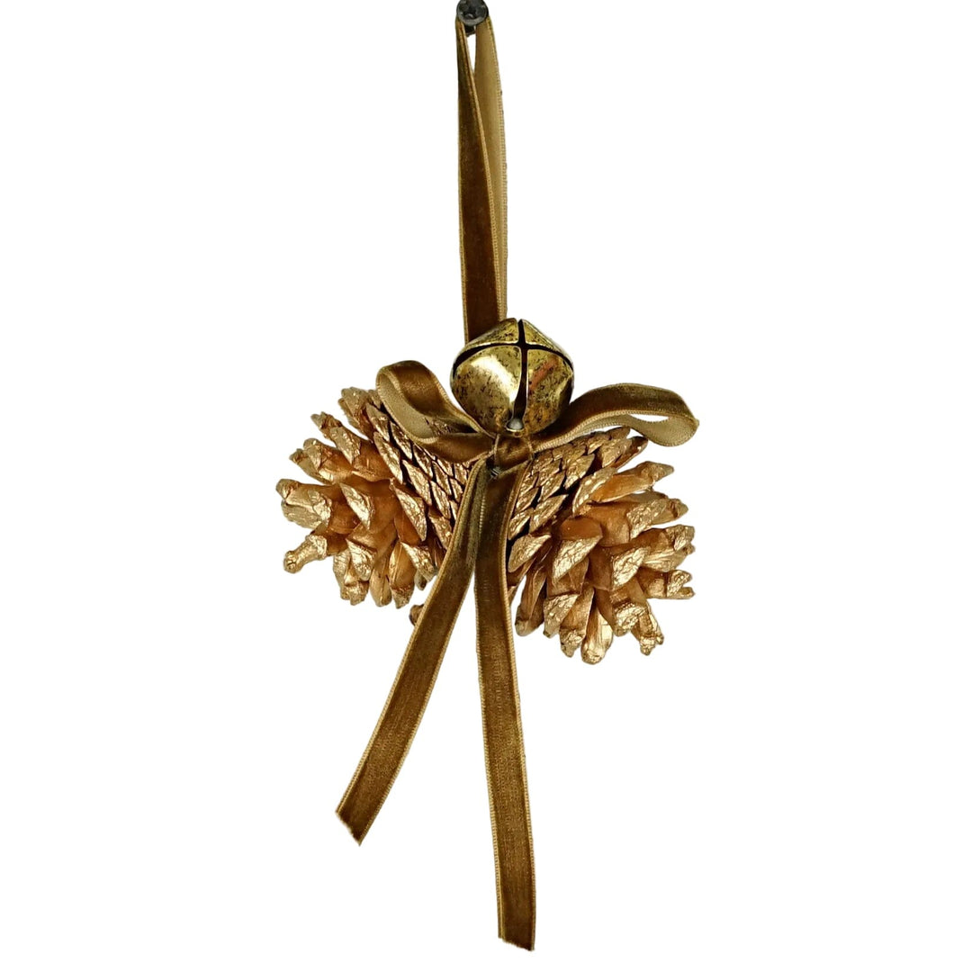 Blossom Pinecone Cluster with Bell Christmas Decor Impressive Enterprises 