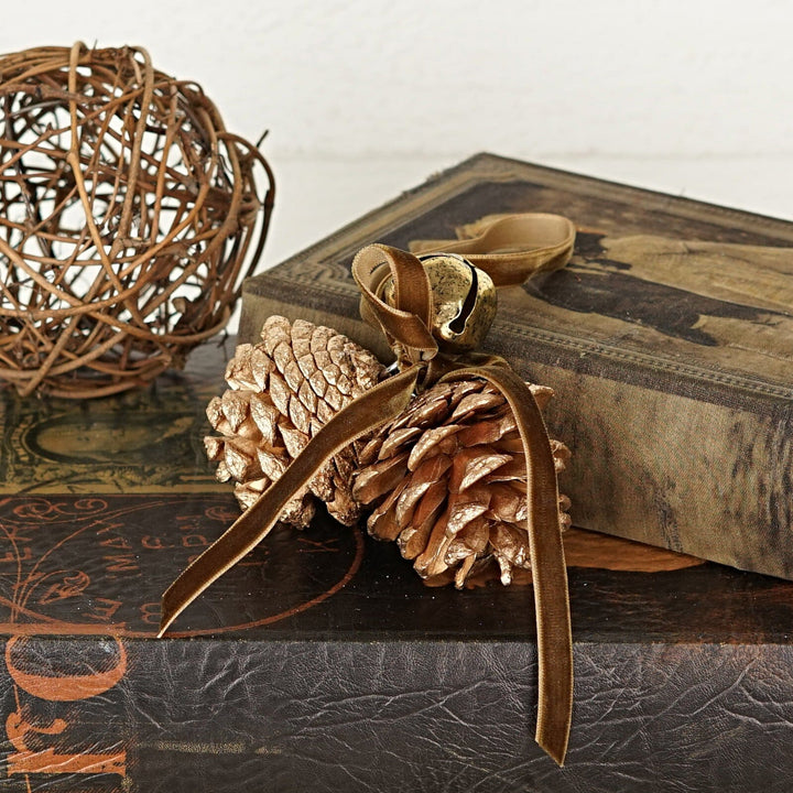 Blossom Pinecone Cluster with Bell Christmas Decor Impressive Enterprises 