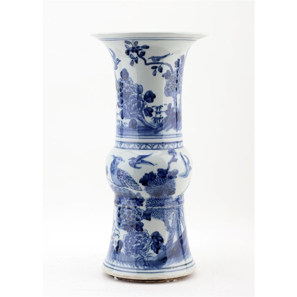 Blue And White Flower Vase Vase Danny's Fine Porcelain 