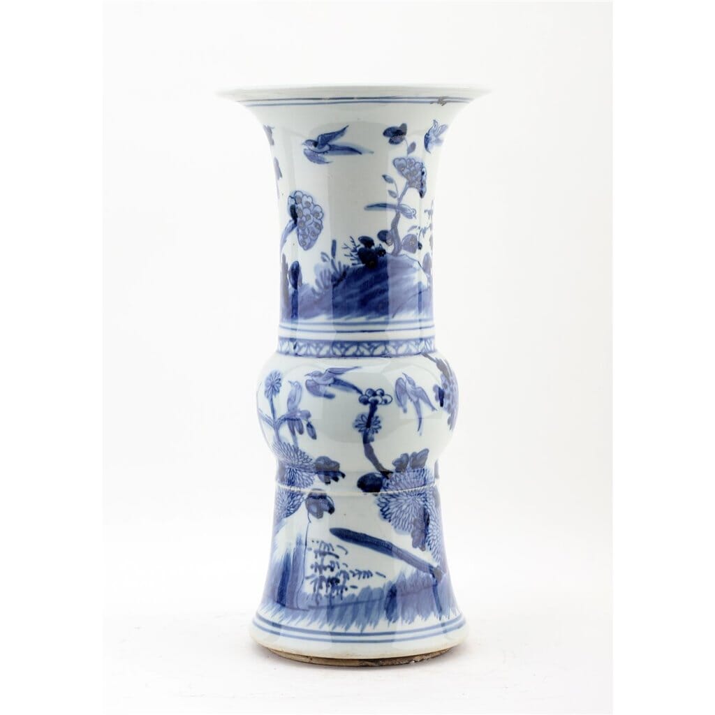 Blue And White Flower Vase Vase Danny's Fine Porcelain 