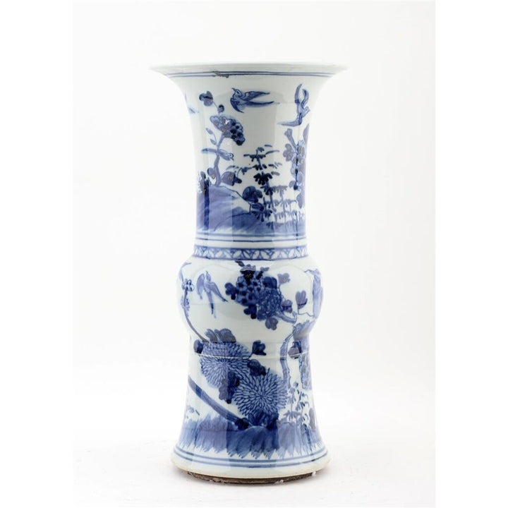 Blue And White Flower Vase Vase Danny's Fine Porcelain 