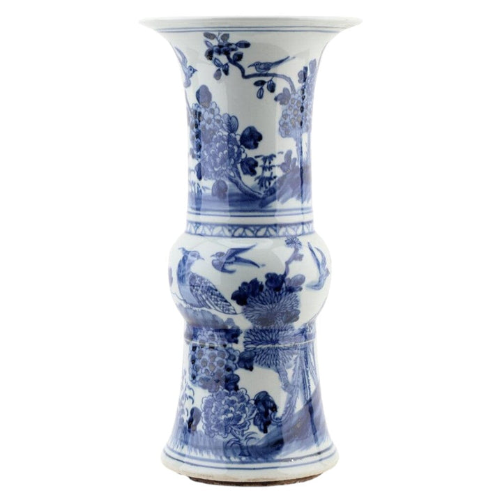 Blue And White Flower Vase Vase Danny's Fine Porcelain 