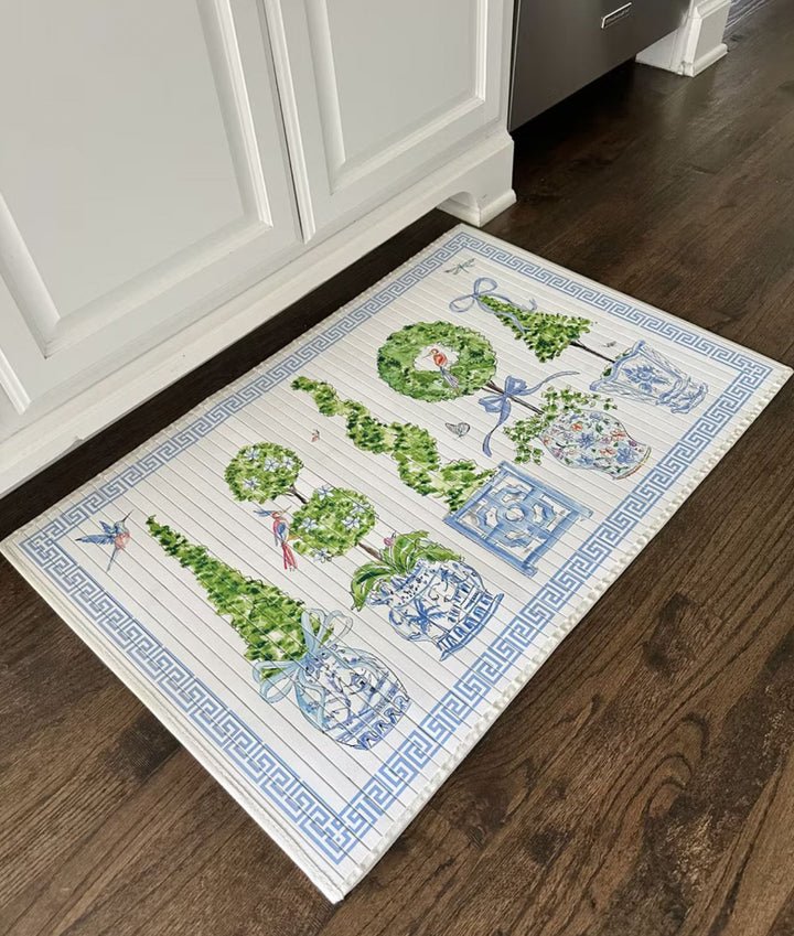 Blue Bamboo Easter Floor Mat Floor Mat Round Top Collection 