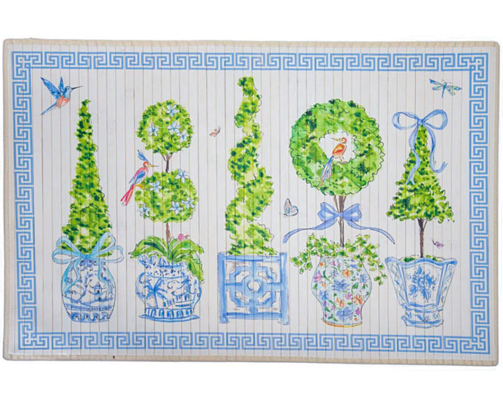 Blue Bamboo Easter Floor Mat Floor Mat Round Top Collection 