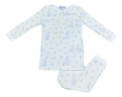 Blue Bunny Print Pajama Girl Pajamas Nella Pima 