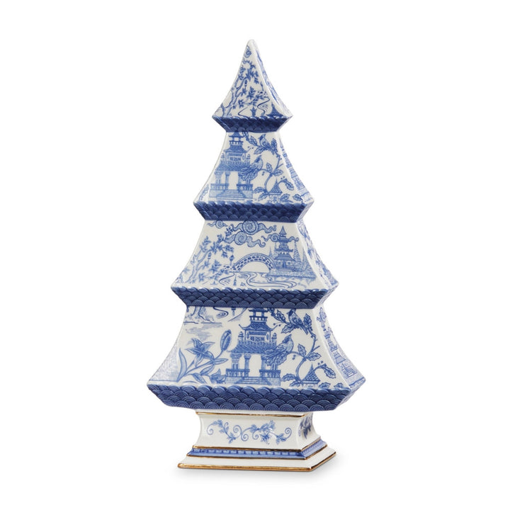 Blue Chinoiserie Trees Christmas Decor RAZ Large 