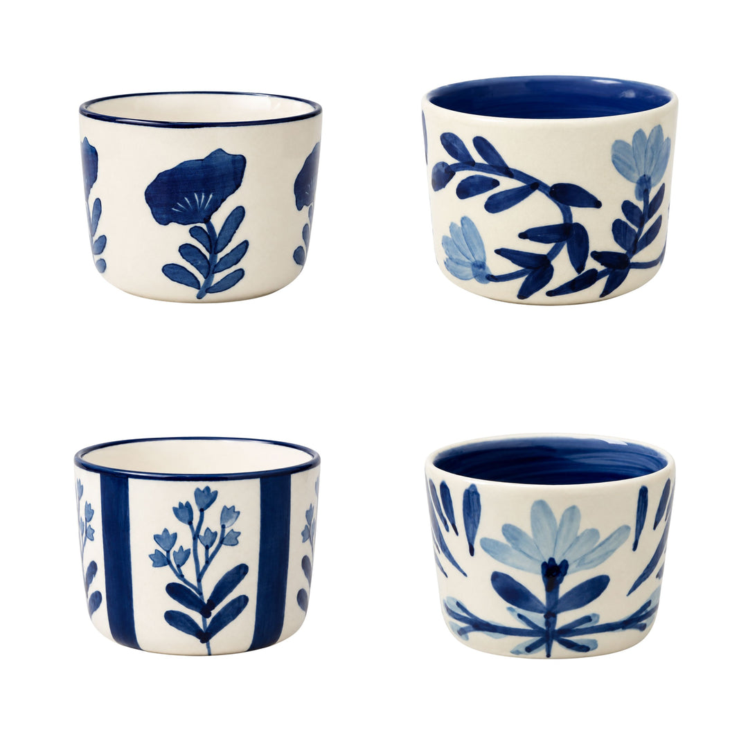 Blue Flower Tidbit Bowls Bowl MudPie 