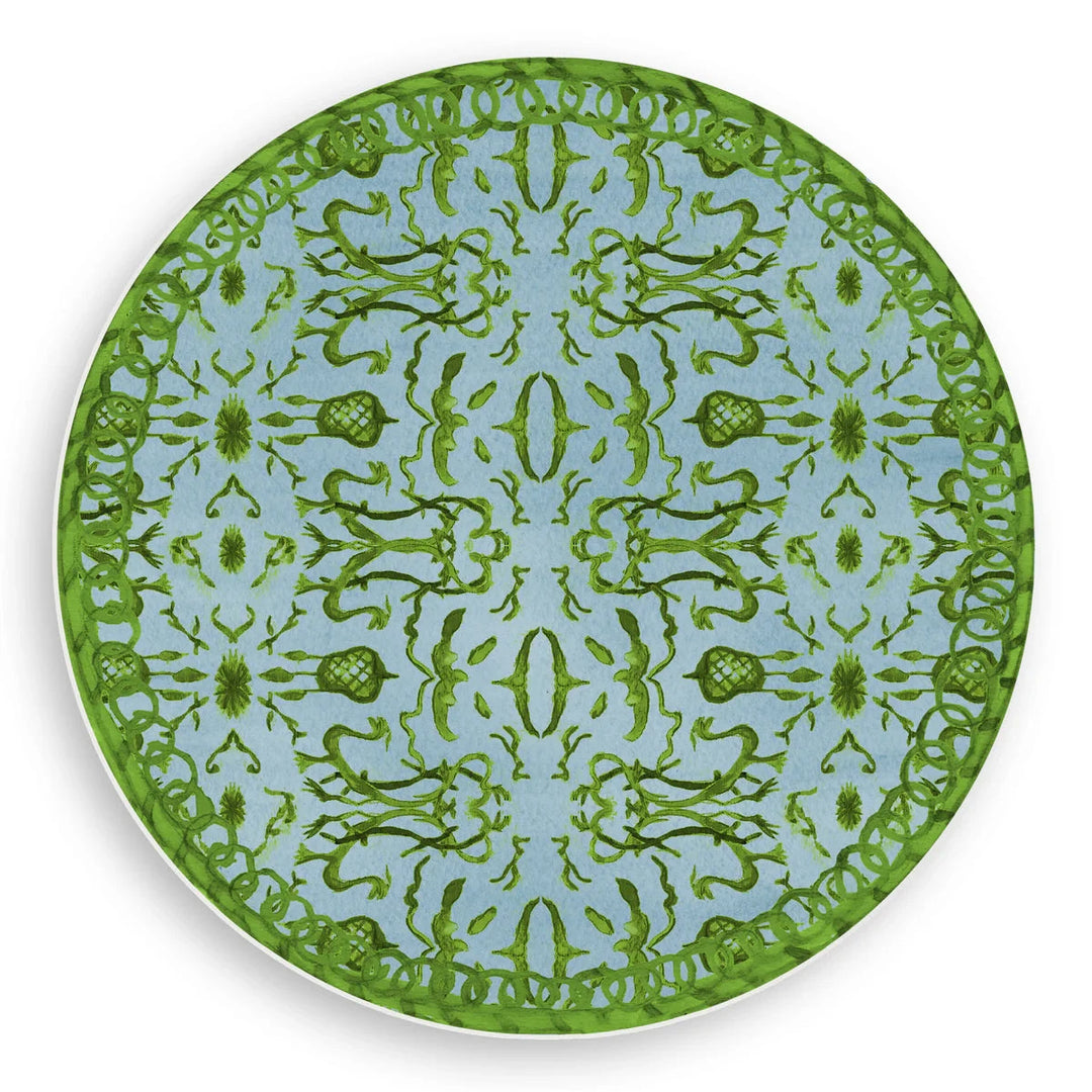 Blue & Green Chinoiserie Vinyl Placemat Placemats French Graffiti 