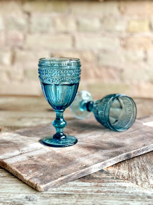 Blue Marseille Goblet Wine Glass Patina Vie 