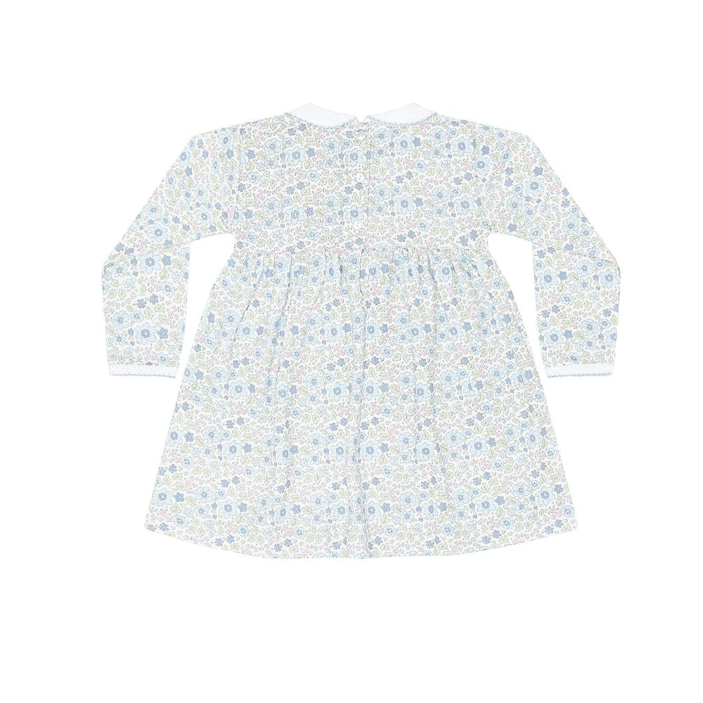 Blue Meadow Smocked Dress Girl Bubble Nella Pima 