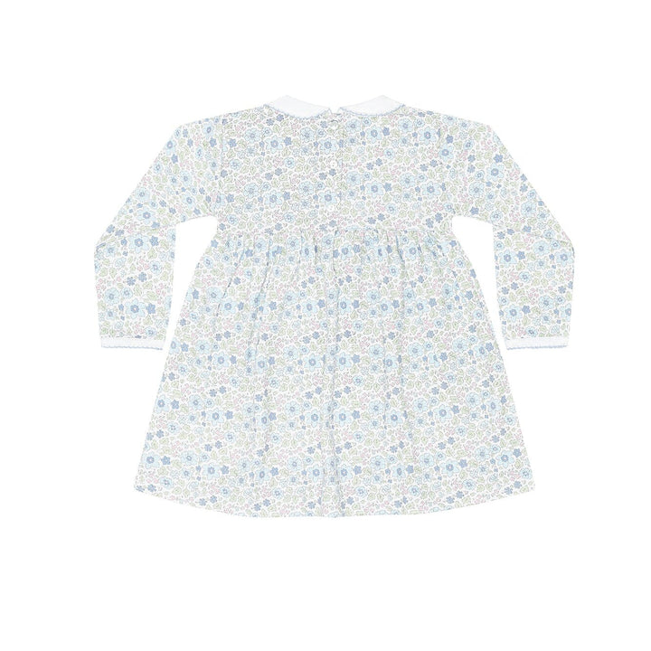 Blue Meadow Smocked Dress Girl Bubble Nella Pima 