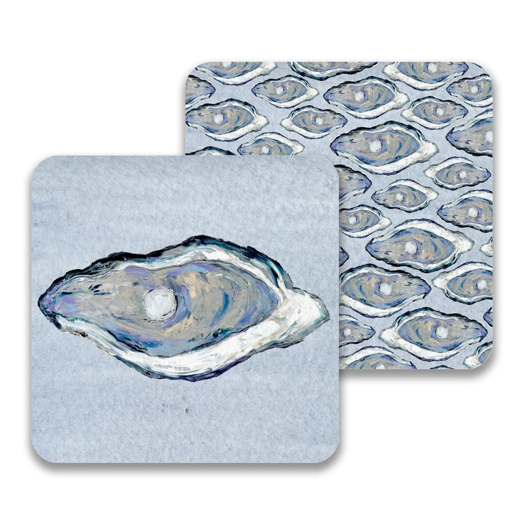 Blue Oyster Paper Drink Coaster Coasters French Graffiti 