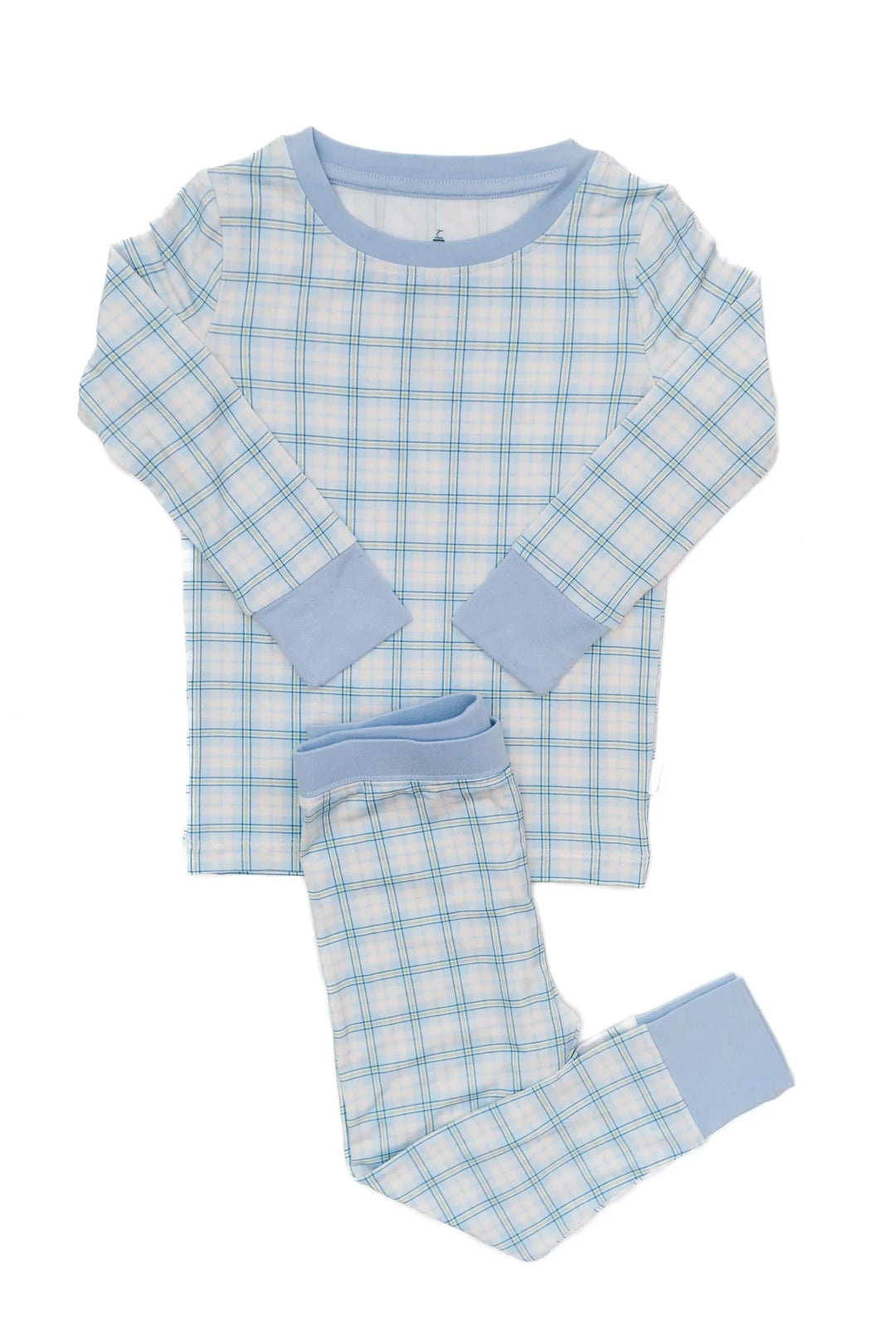 Blue Plaid 2-Piece Pajamas Boy Pajamas The Uptown Baby 