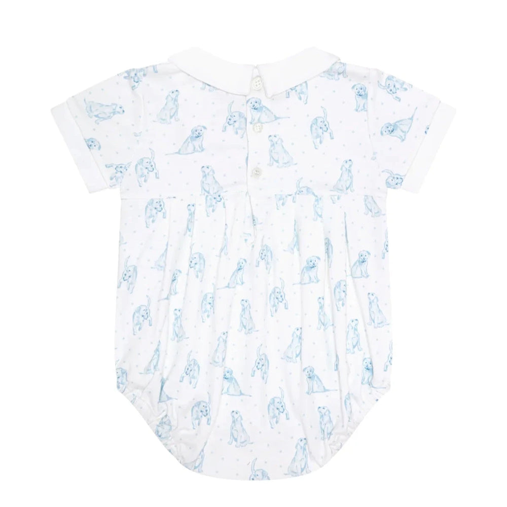 Blue Puppy Love Print Bubble Boy Bubble Nella Pima 