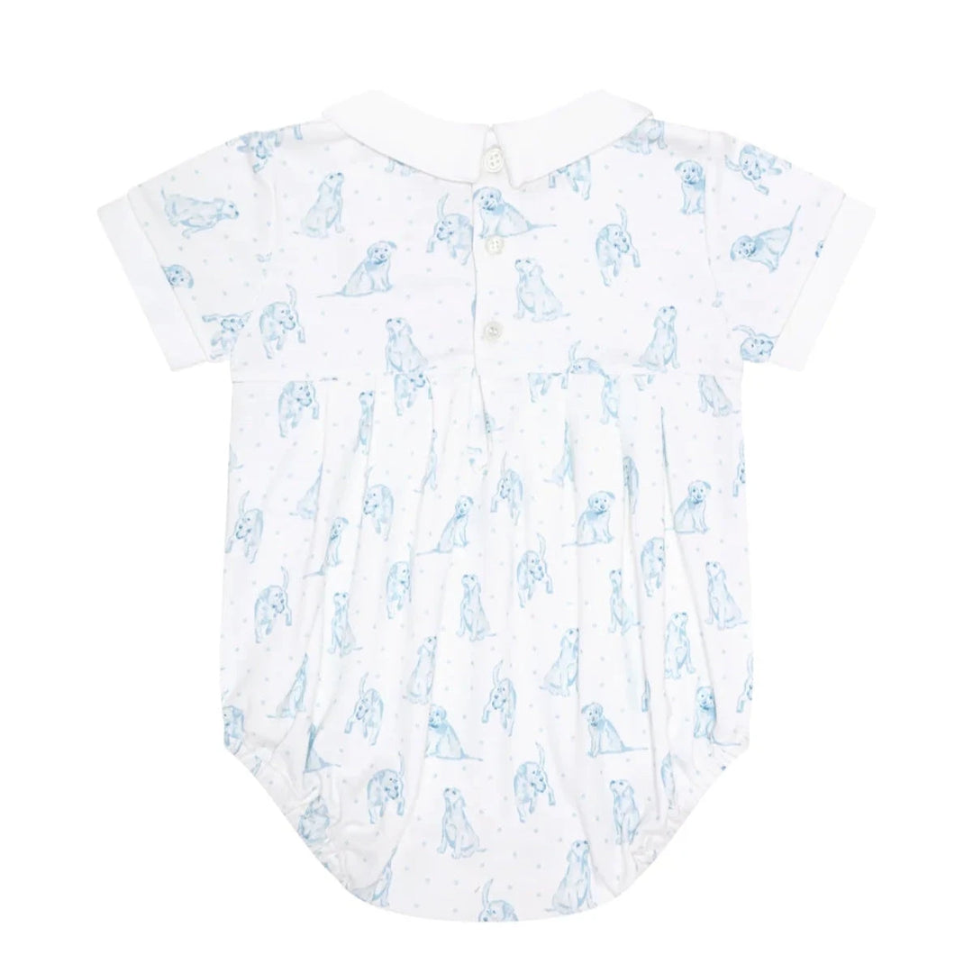 Blue Puppy Love Print Bubble Boy Bubble Nella Pima 