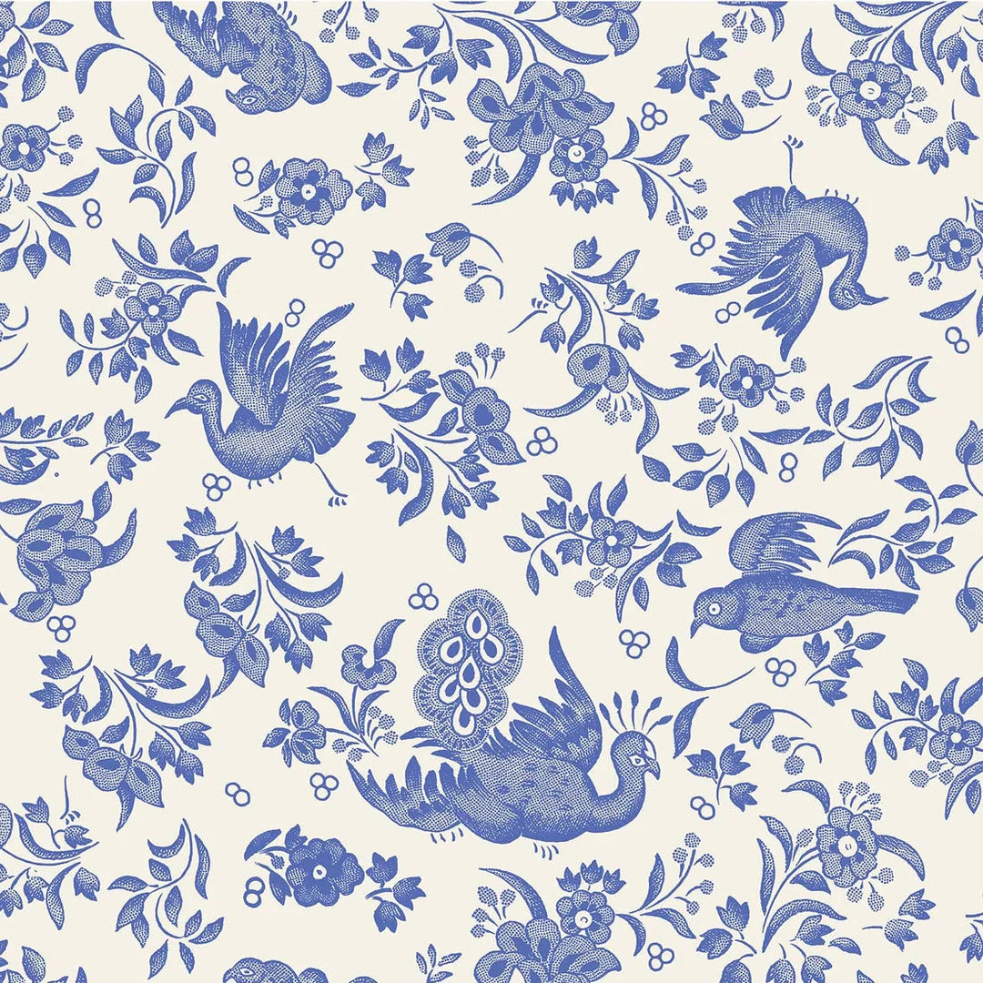 Blue Regal Peacock Cocktail Napkins Cocktail Napkins Hester and Cook 