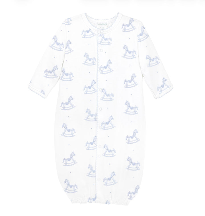 Blue Rocking Horse Converter Gown Boy Converter Gown Lyda Baby 