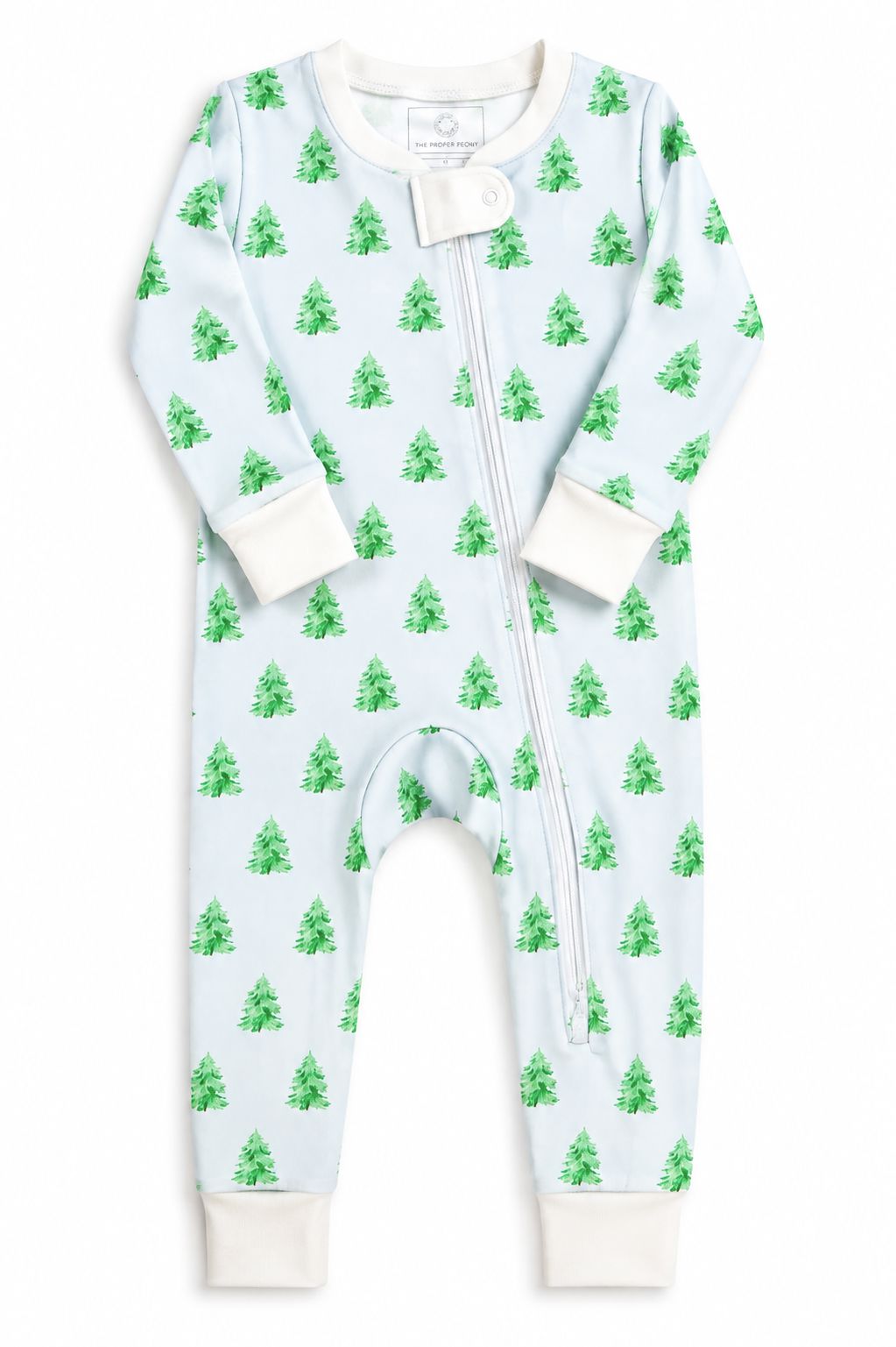 Blue Tannenbaum Zipper PJ Boy Pajamas Proper Peony 