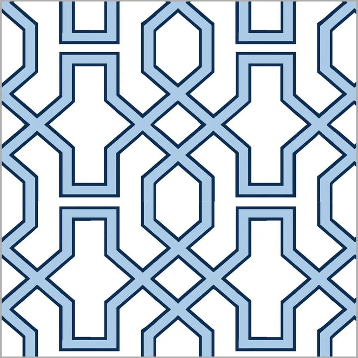 Blue Trellis Wrapping Paper Roll Wrapping Paper WH Hostess 