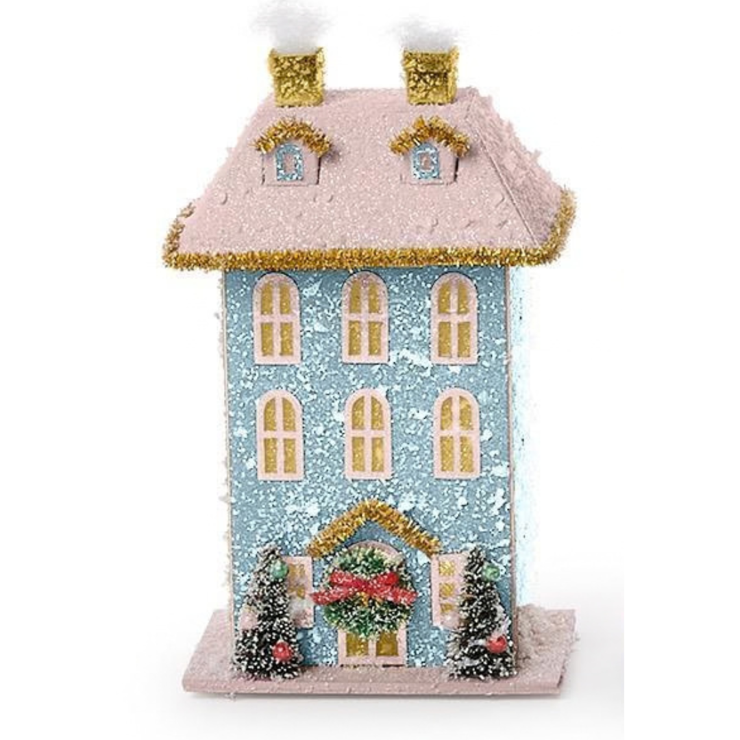Hand Crafted Light-Up House - Christmas