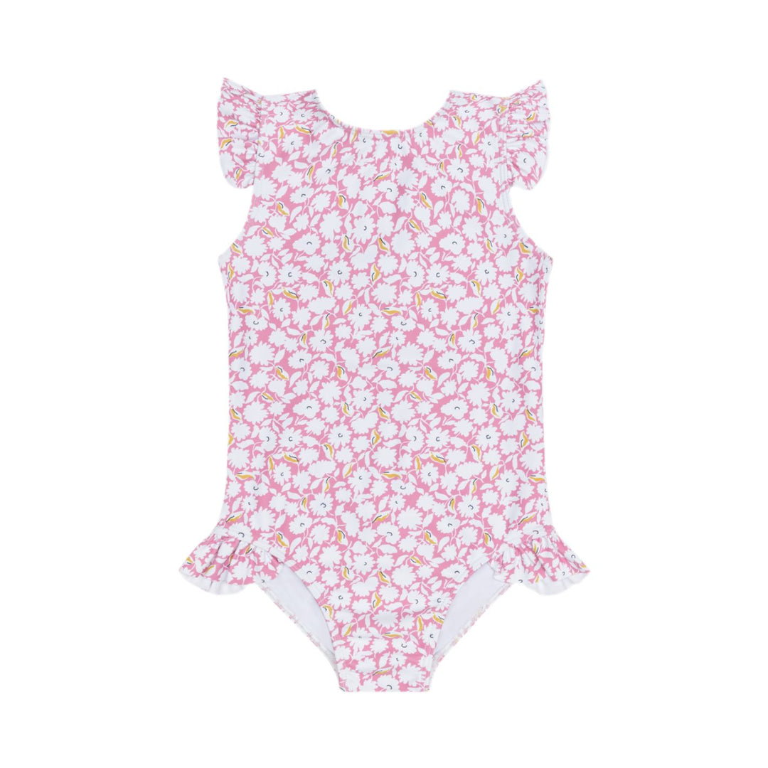 Blush Bloom Ruffle Sleeve Swimsuit Girl Bathing Suit Minnow 