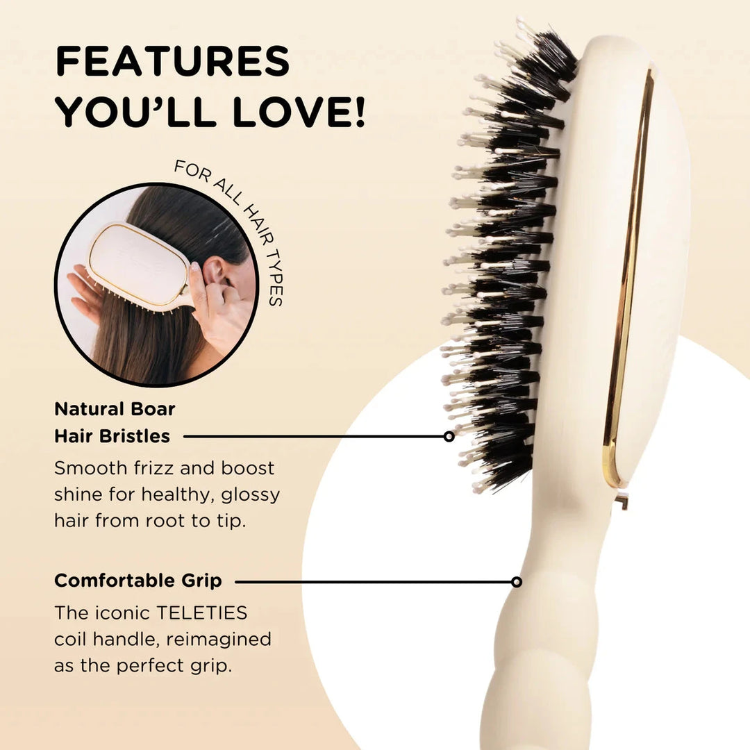 Boar Bristle Hair Brush Hair Brush Teleties 