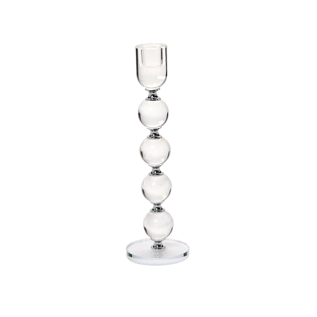 Bobbin Crystal Taper Candlestick Candleholders Candle Holders Two's Company Large 
